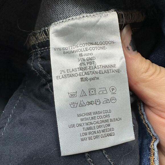 Free People Blue Distressed High Rise Fray Ankle Casual Skinny Denim Jeans 26 - Picture 11 of 15